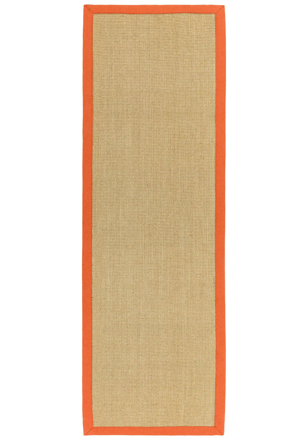 Sisal Rug - Linen/Orange Border