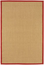 Load image into Gallery viewer, Sisal Rug - Linen/Red Border
