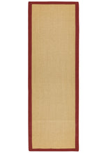 Load image into Gallery viewer, Sisal Rug - Linen/Red Border
