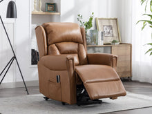 Load image into Gallery viewer, Sandringham Dual Motor Lift and Tilt Chair - Camel Leather
