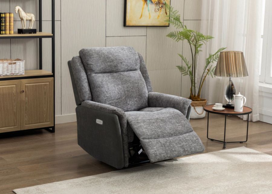 Treyton Fusion Electric Reclining Upholstery Collection Grey Tyrrells Of Burnbank 7765