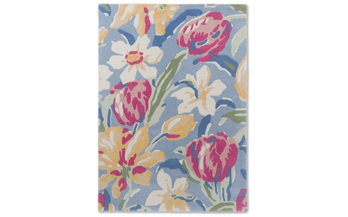 Laura Ashley Rugs - Tulips China Blue