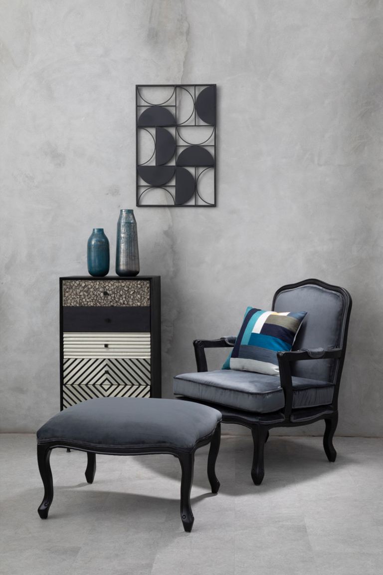 Trento Semicircle Wall Art - Black