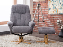 Load image into Gallery viewer, Dubai Swivel Recliner - Lisbon Grey Fabric
