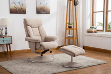 Load image into Gallery viewer, Biarritz Swivel Recliner &amp; Footstool - Lisbon Wheat
