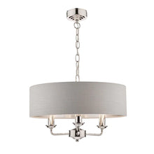 Load image into Gallery viewer, Laura Ashley - Sorrento Lighting Collection - Nickel and Charcoal
