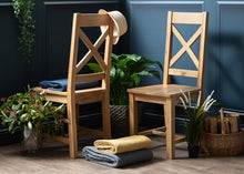 Load image into Gallery viewer, Skye - Dining Cross Back Chair, Wood Seat (DAM535N)
