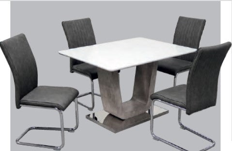 Castello Dining Table & 4 Chairs (Fixed)