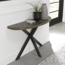 Load image into Gallery viewer, Ellipse Fumed Oak Console Table
