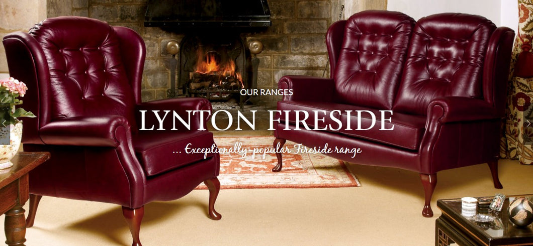 Lynton Fireside - Antique Red Leather